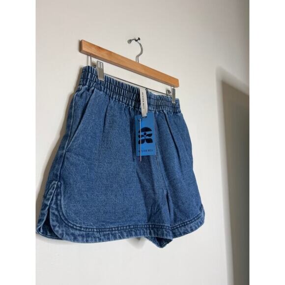 NWT Hunter Bell Courtland Pull-On Cotton Elastic Waist Denim Short Blue Size: S - Picture 3 of 8